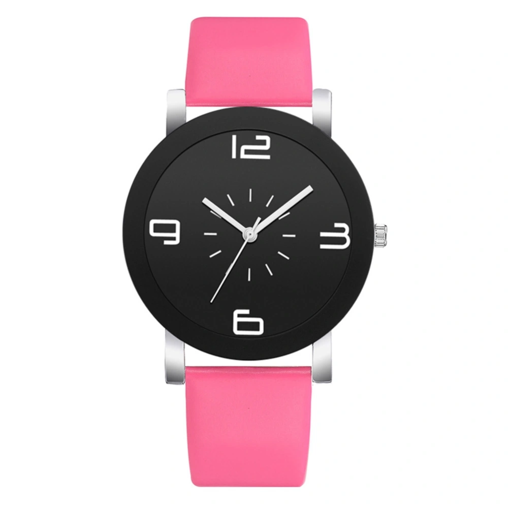 Women Sample Leisure Style Wristwatch Fashionable Quartz Analog Watch Rose Red