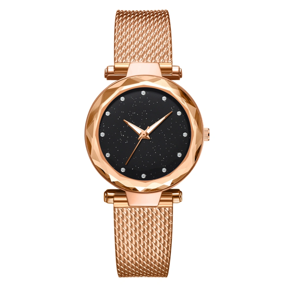 Simple Casual Silicone Strap Watch Women Lady Round Dial Quartz Decoration Wristwatch Rose Gold