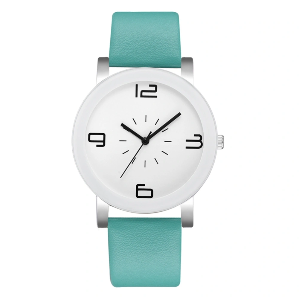 Fashionable Alloy Watch Round Dial Analog Display Quartz Wristwatch (Mint Green)