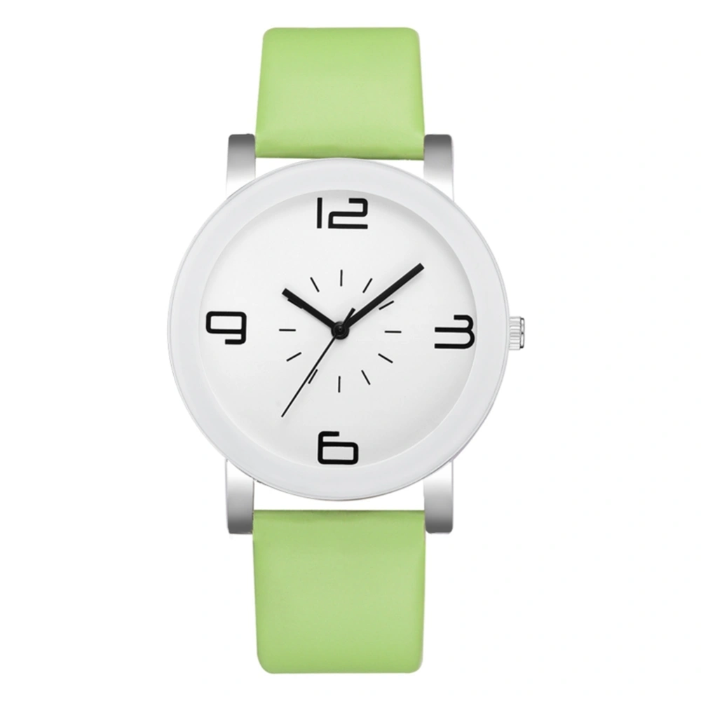 Fashionable Alloy Watch Round Dial Analog Display Quartz Wristwatch (Green)