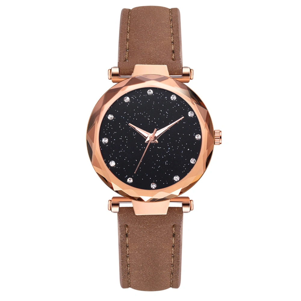 XR3383 Luxury Personality Quartz Watch Casual Watch Fashion Chain Gifts(Brown)