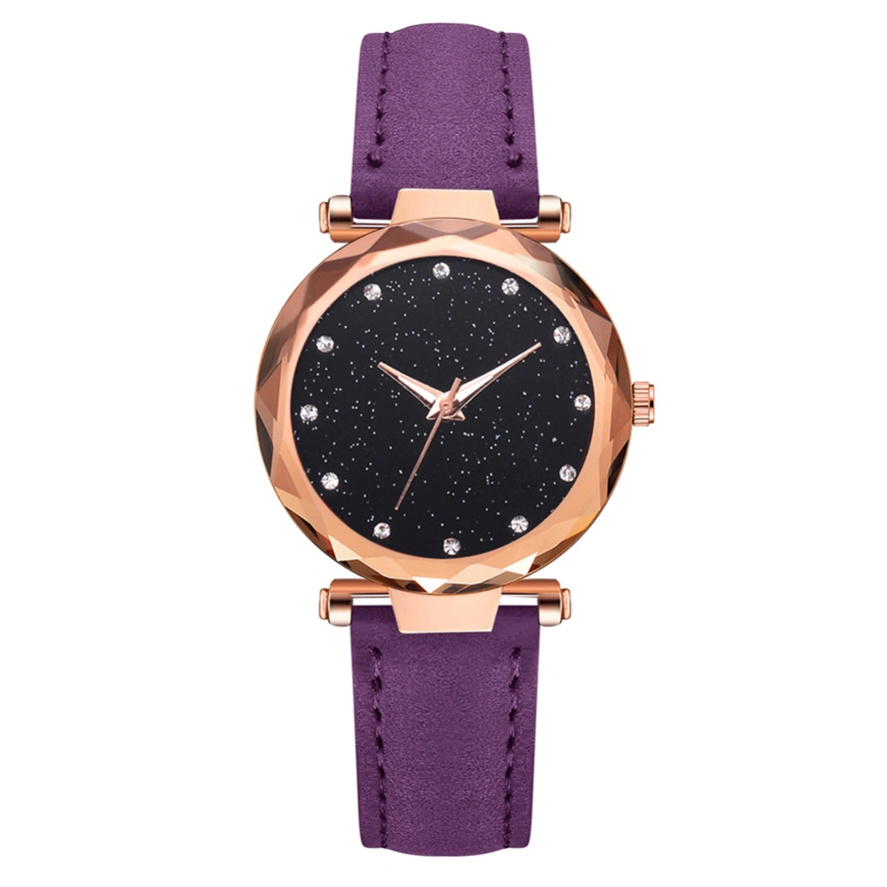 XR3383 Luxury Personality Quartz Watch Casual Watch Fashion Chain Gifts(Purple)