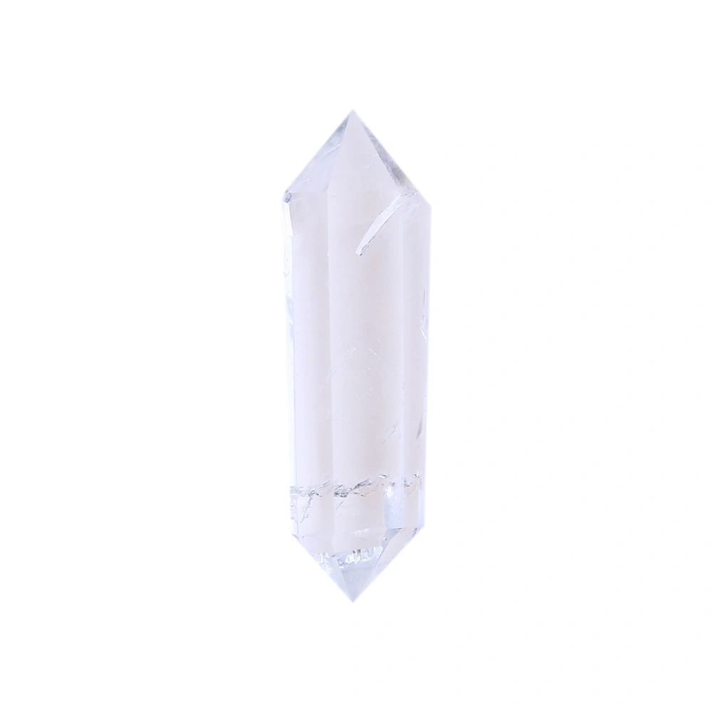 Natural Quartz Crystal Healing Gemstone (Double point White Crystal Column 5.2 cm)