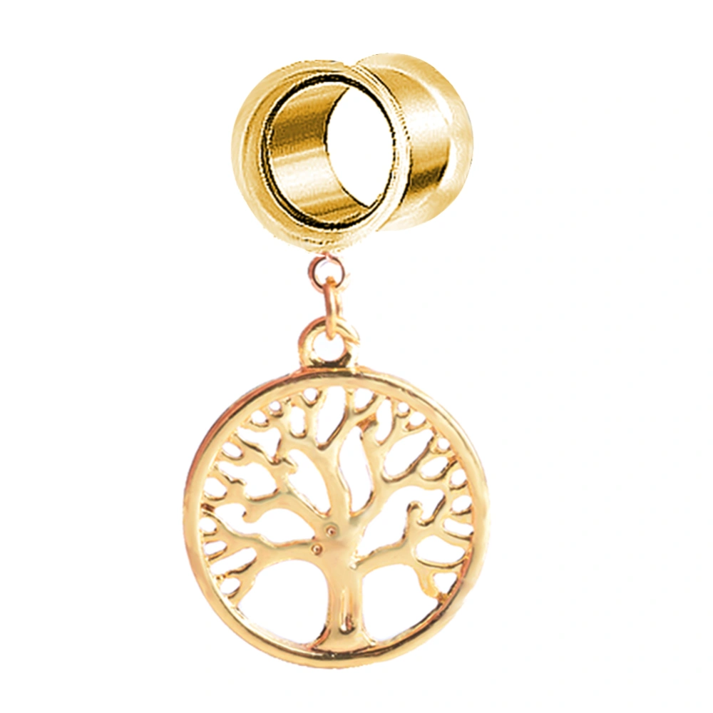 Exquisite Fashion Tree Pendant Earring Expansion Piercing Jewelry(Gold/20mm)