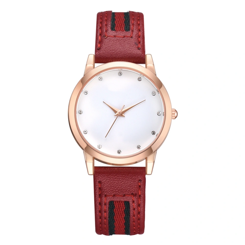 XR3369 Fashionable Wrist Watch Luxury Women Watch Quartz Watch (Red)