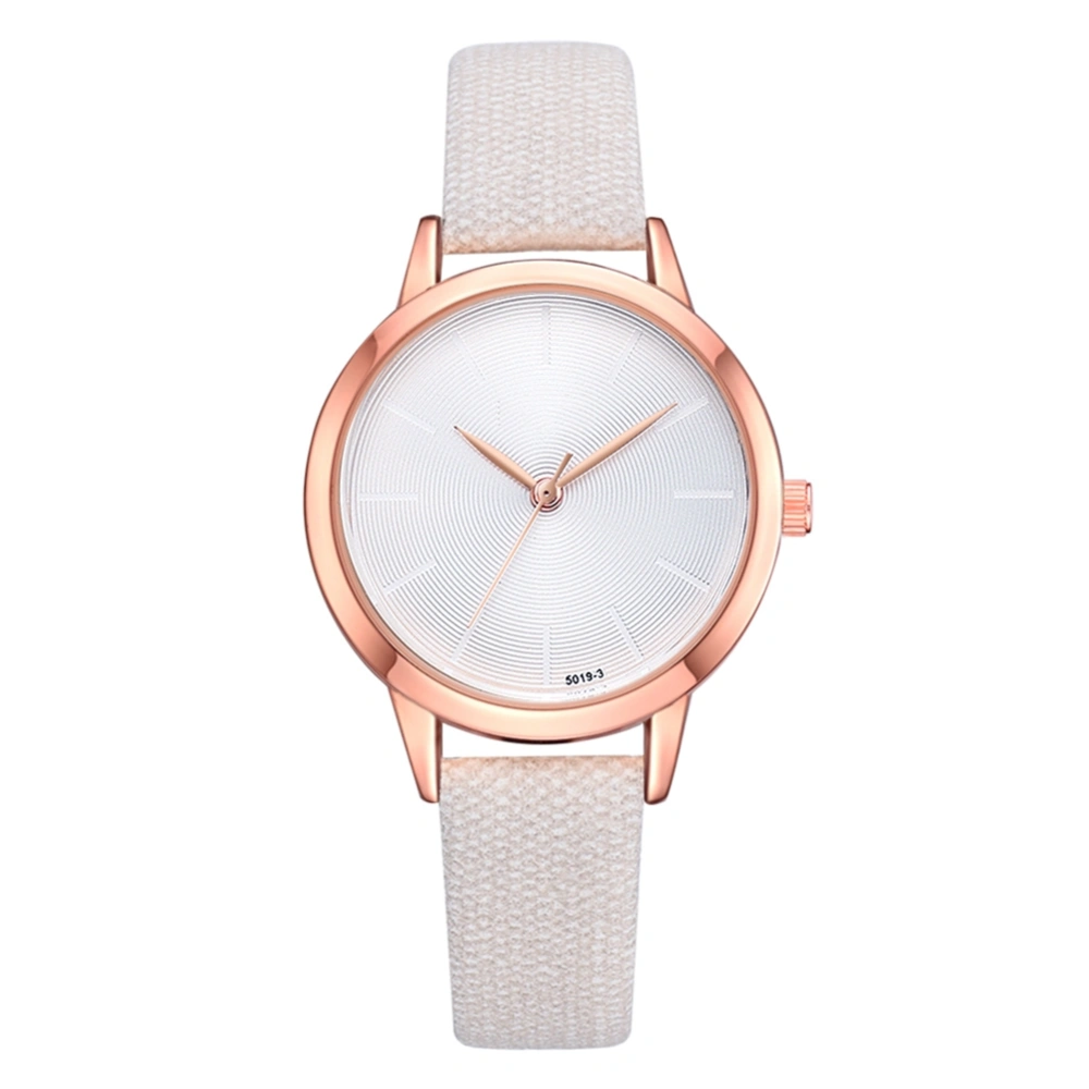 XR3365 Wrist Watch With Rhinestone Noble Fashionable Solid Color Watch (White)