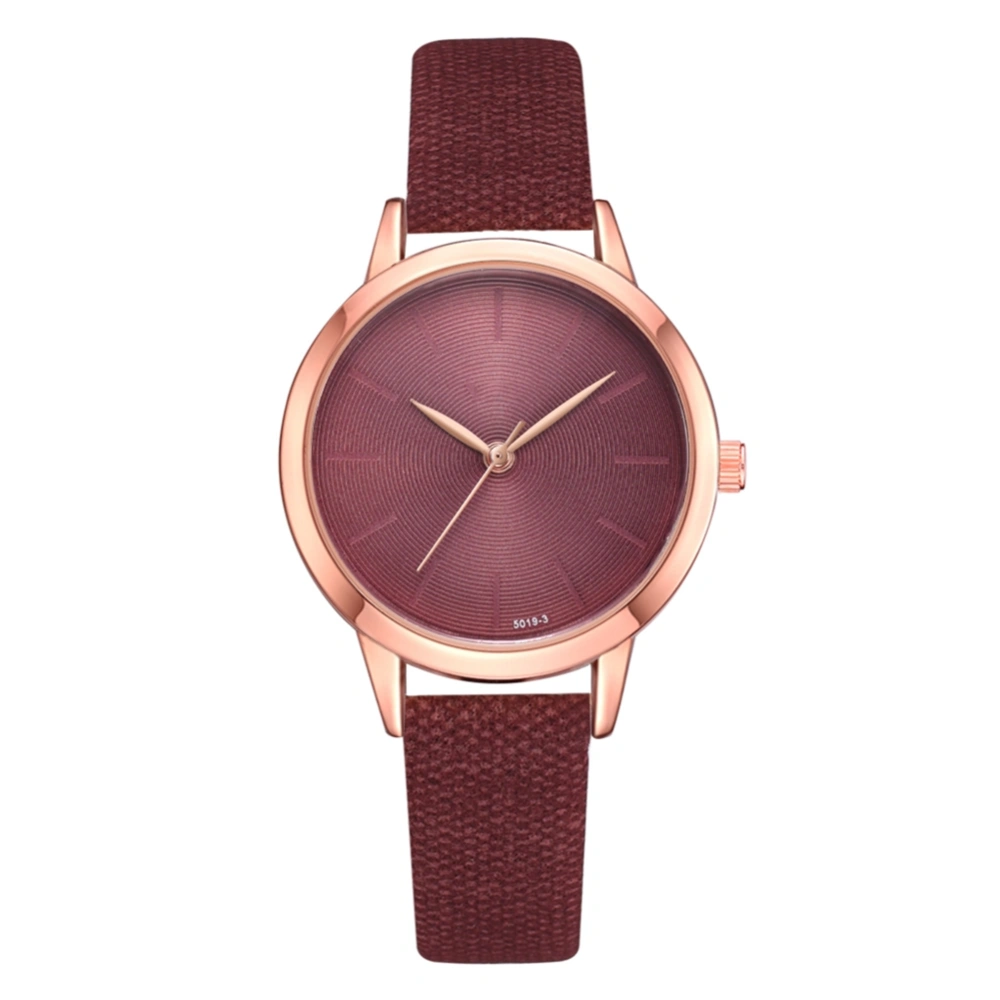 XR3365 Wrist Watch With Rhinestone Noble Fashionable Solid Color Watch (claret red)