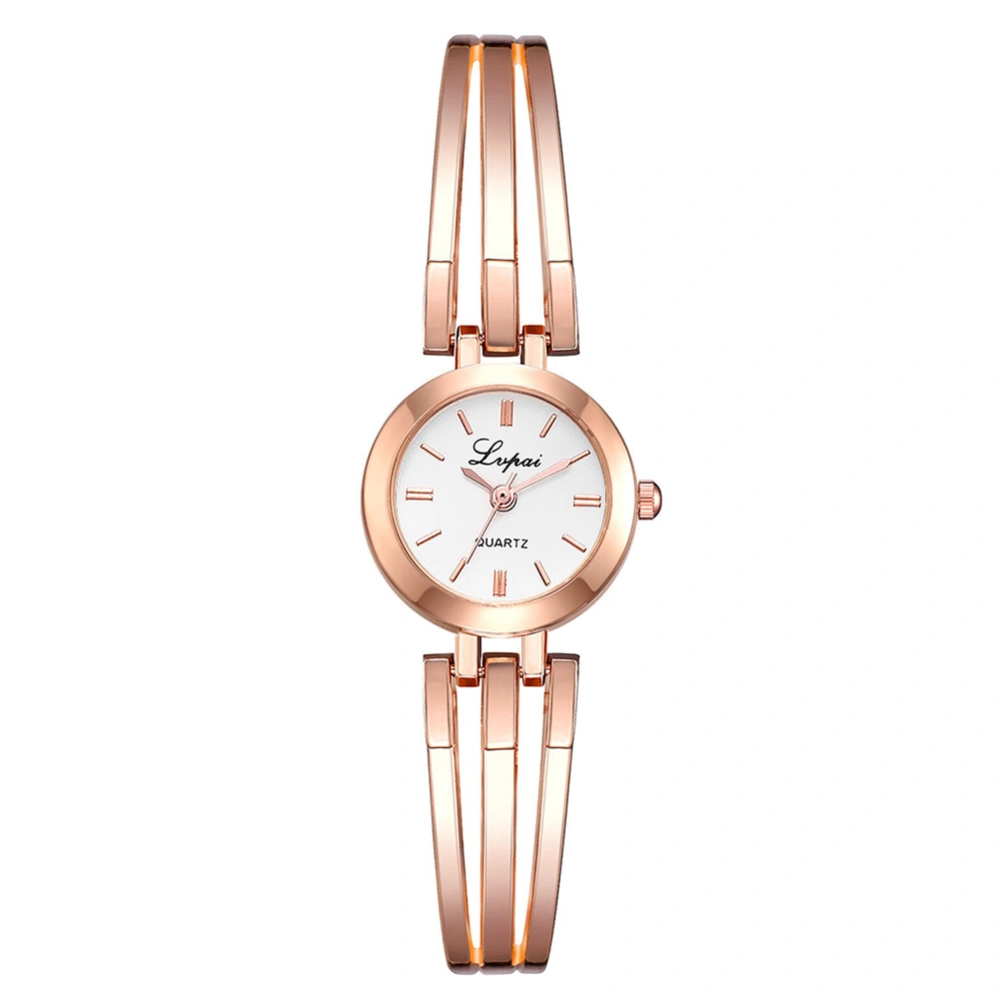 3 Colors Fashion Alloy Strap Round Dial Watch Women Casual Quartz Watch