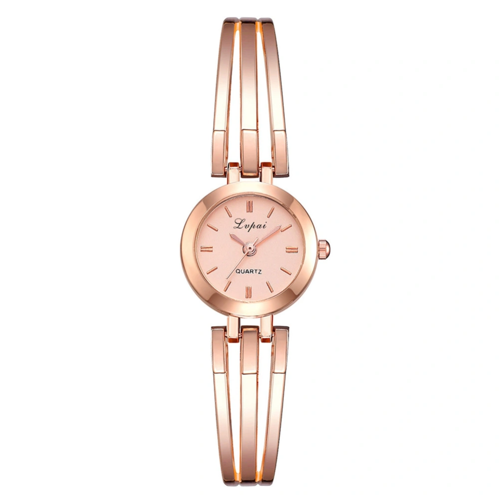 3 Colors Fashion Alloy Strap Round Dial Watch Women Casual Quartz Watch