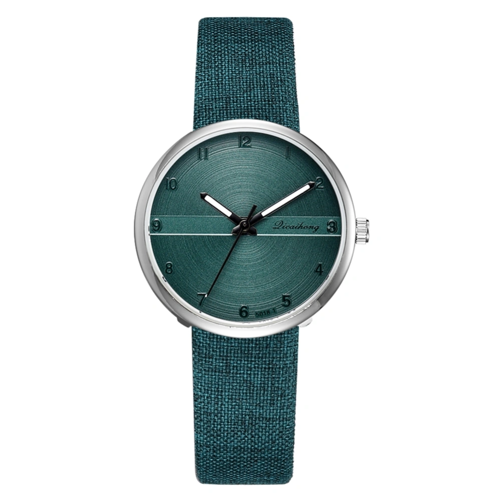 Casual Women Lady Quartz Watch Solid Color Round Dial Wristwatch