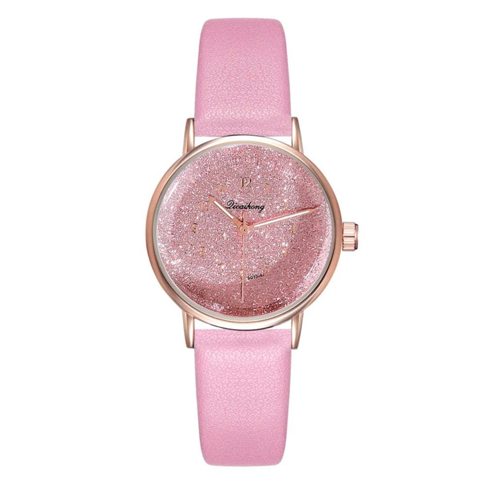 Fashion NicE looking Round Dial Women Quartz Watch Casual Wristwatch(Pink)