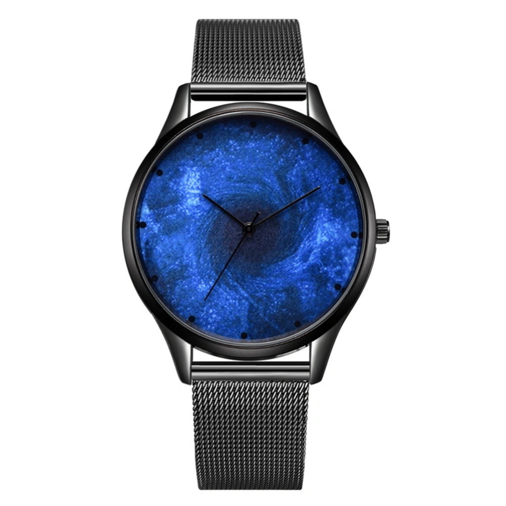 Leisure Fashion Men Simple Alloy Dial Quartz Wrist Watch Decoration