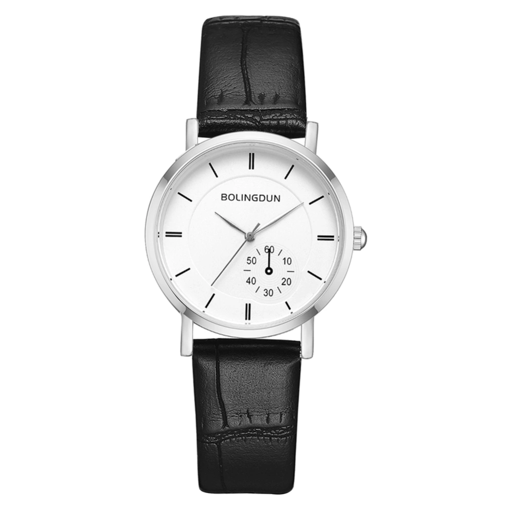 Wrist Watch Watch Fashion Watch Quartz Watch Leisure Watch (Sliver Frame Small White Face)