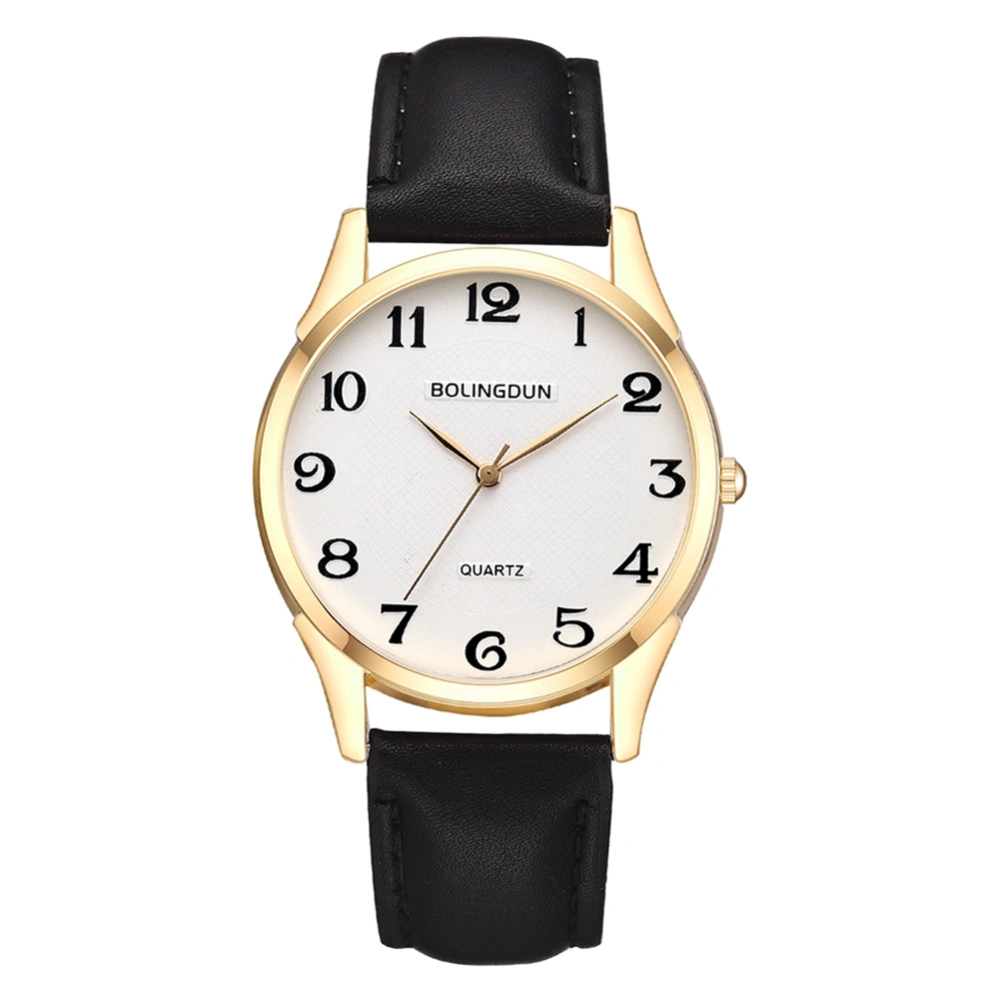 Wrist Watch Watch Fashion Watch Quartz Watch Leisure Watch (Gold Frame Large)