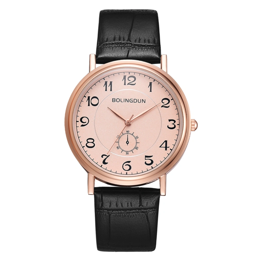 Wrist Watch Monocular Stone Watch Fashion Watch Quartz Watch Leisure Watch (Rose Gold Large)