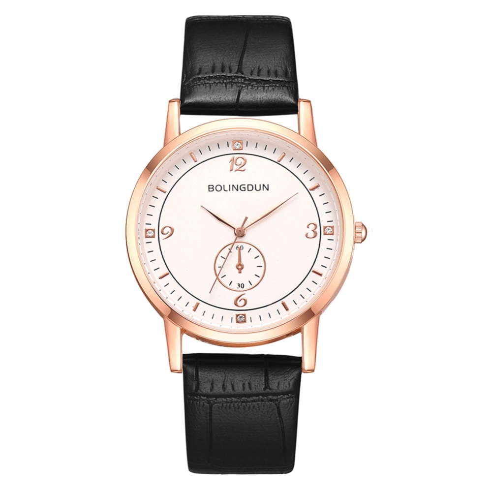 Wrist Watch Business Watch Fashion Watch Quartz Watch Leisure Watch (Rose Gold Frame Large )