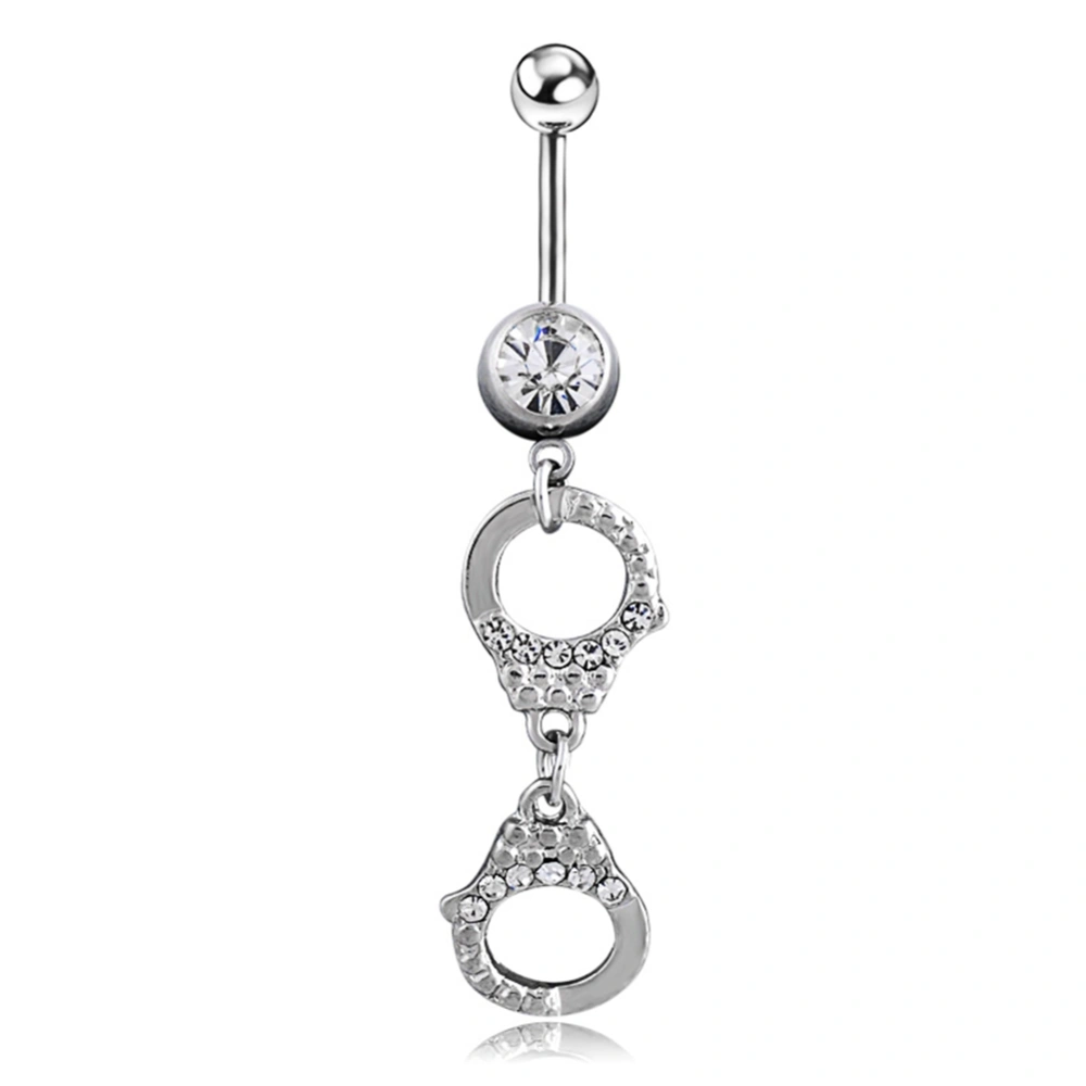 Fashionable Handcuffs Belly Navel Ring Stainless Steel Body Piercing Jewelry