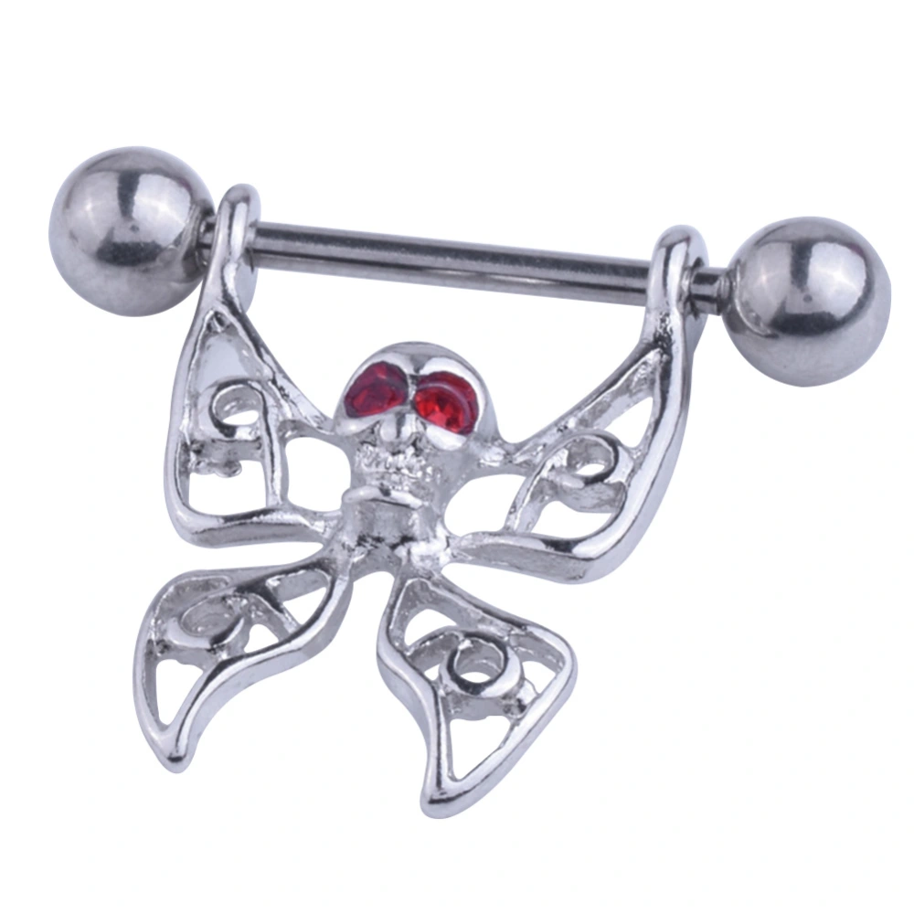 Geometrical Skull Shape Rhinestone Navel Ring Anti allergy Piercing Body Jewelry