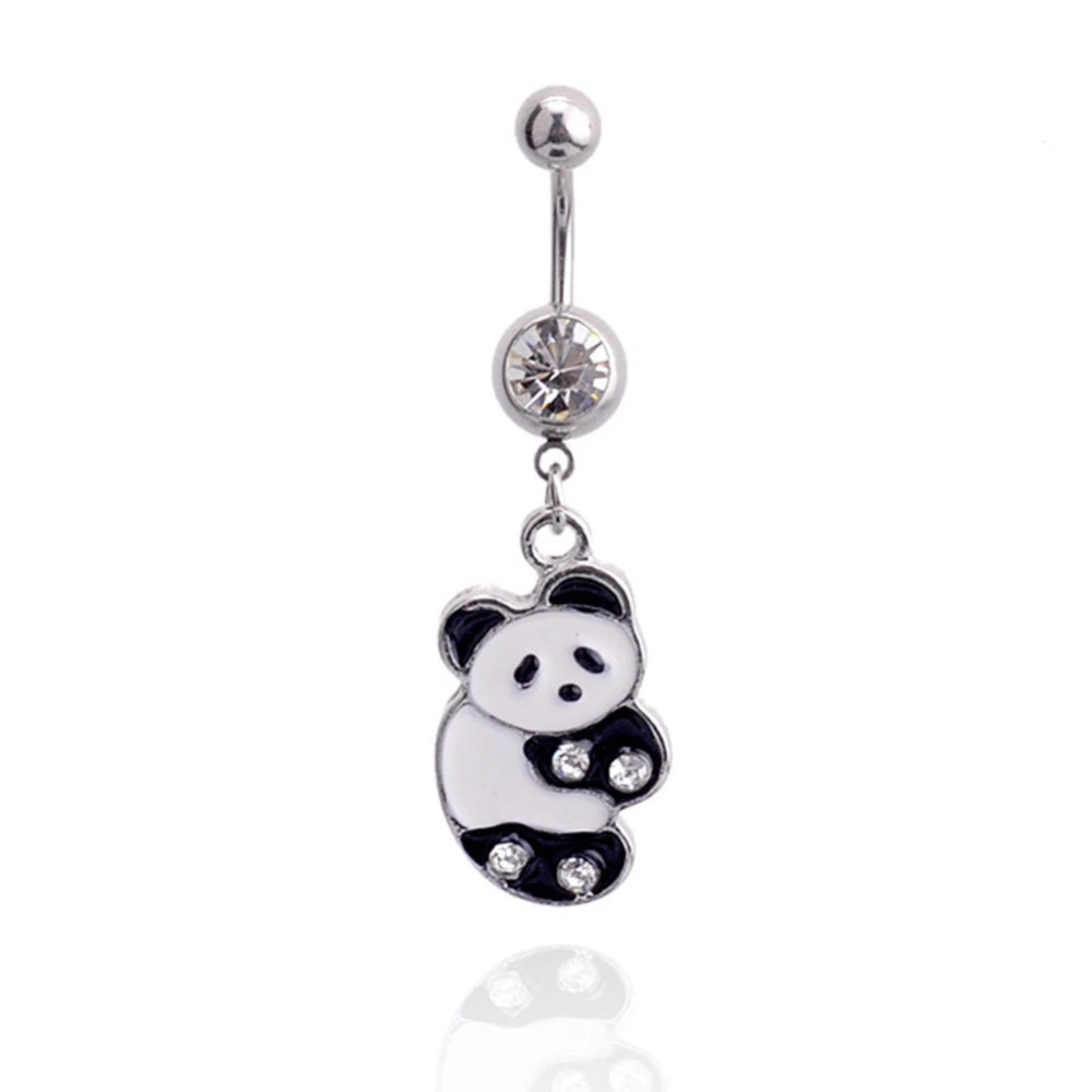 Alloy Panda Shape Belly Navel Nail Electroplate Navel Ring Body Piering Jewelry