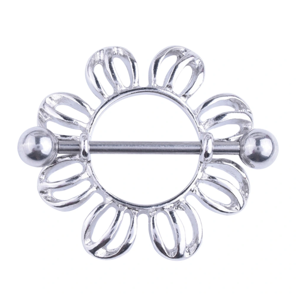 Flower Shape Nipple Ring Anti allergy Piercing Body Jewelry Accessories