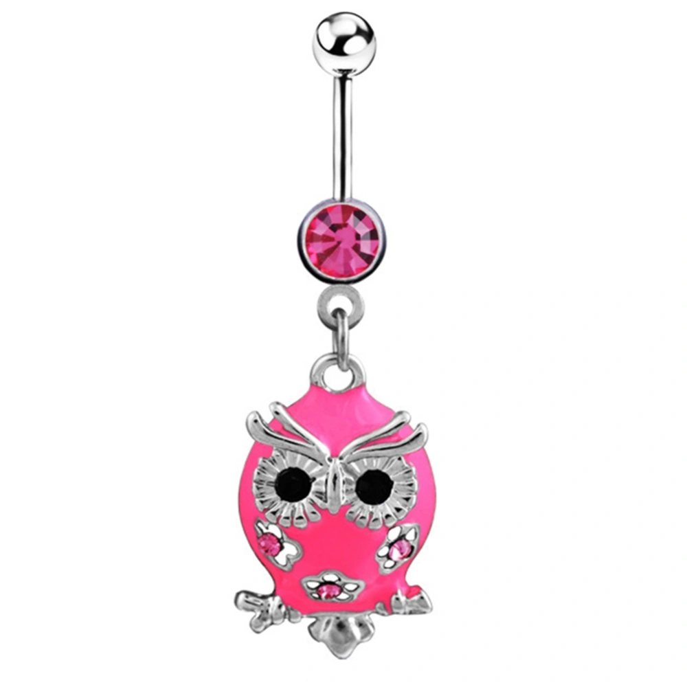 Fashion Cute Owl Shape Stainless Steel Belly Ring Body Piercing Jewelry