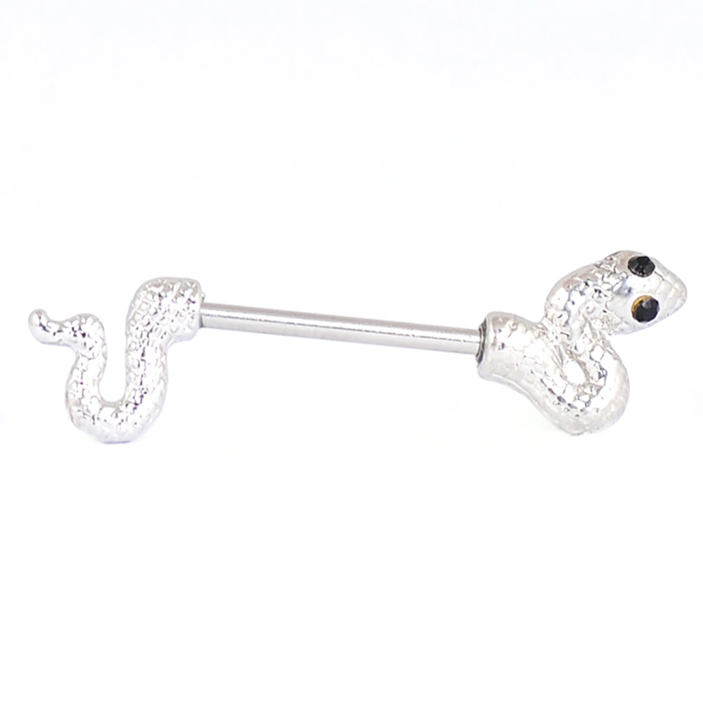 Stainless Steel Anti allergy Nipple Ring Piercing Snake Shape Breast Rings Body Jewelry