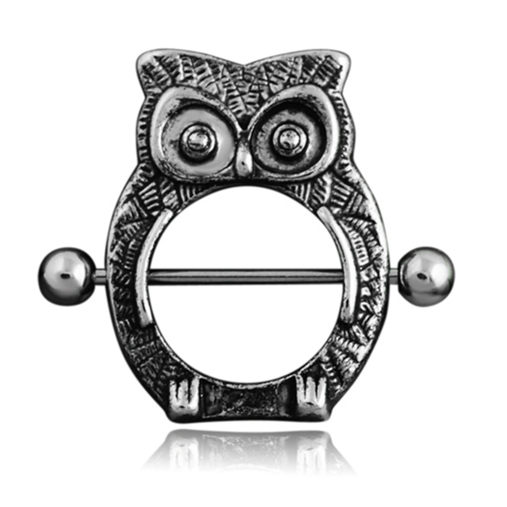 Fashion Owl Shape Nipple Ring Anti allergy Piercing Body Jewelry