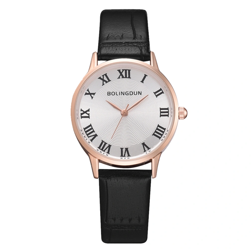 Fashionable Business Women Men Quartz Analog Watch Sample Leisure Wristwatch Rose Gold Small