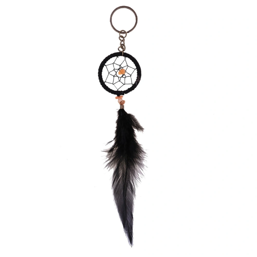 Fashion Dreamcatcher Feather Pendant Alloy Key Ring Exquisite Handbag Decoration