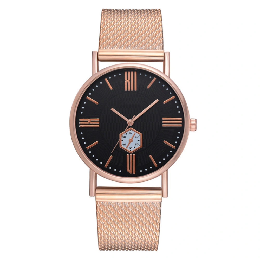 FanTeeDa Casual Fashionable Men Women Business Silicone Strap Watch Wristwatch(Rose Gold)