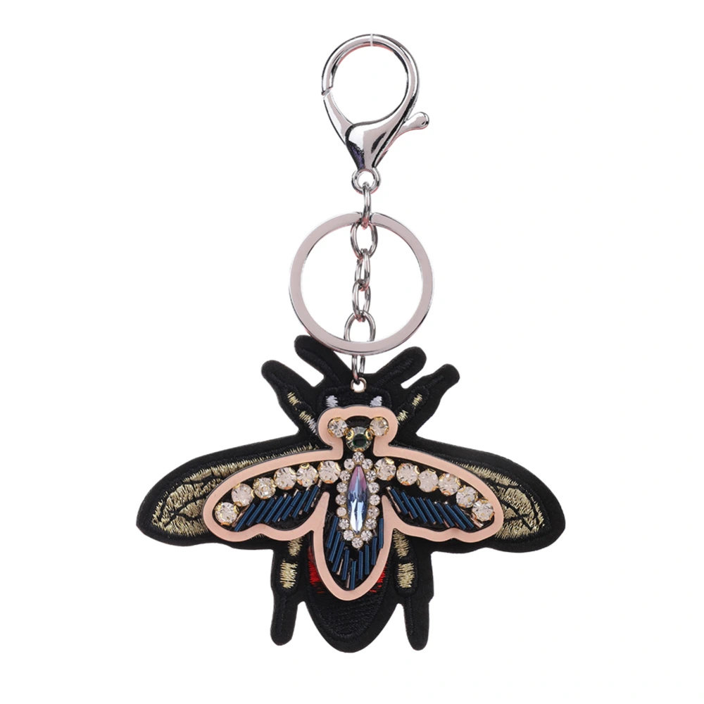 Fashionable Jewelry Accessory Paillette Bee Insect Key Ring Alloy Keychain Blue YSK020​