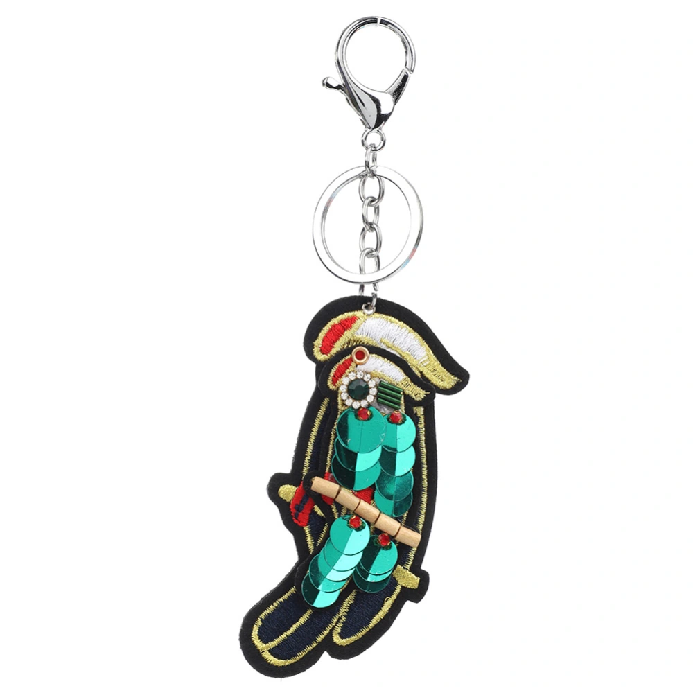 Fashionable Jewelry Accessory Exquisite Paillette Key Ring Alloy Keychain Green YSK045