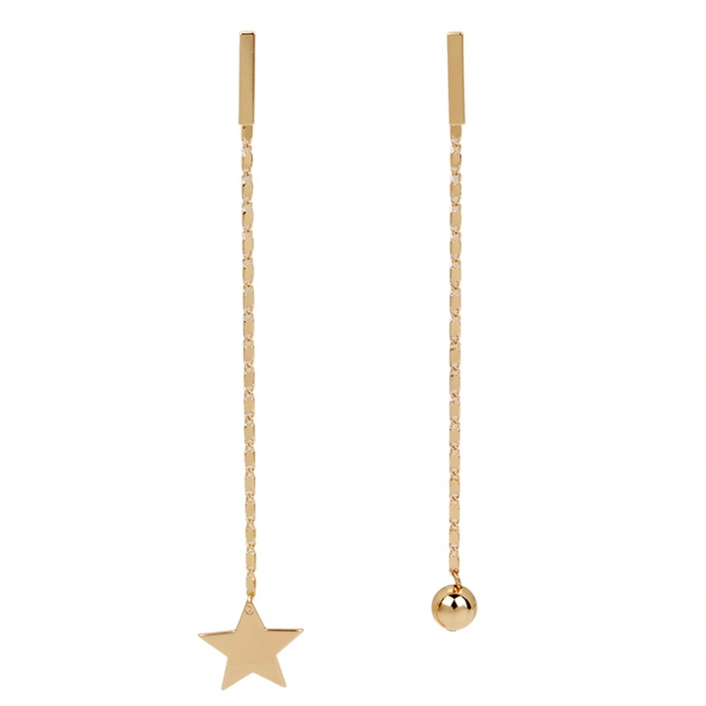 Fashionable Women Girl Chain Star Dangle Antiallergic no Piercing Ear Clips Earrin(CHB-462)