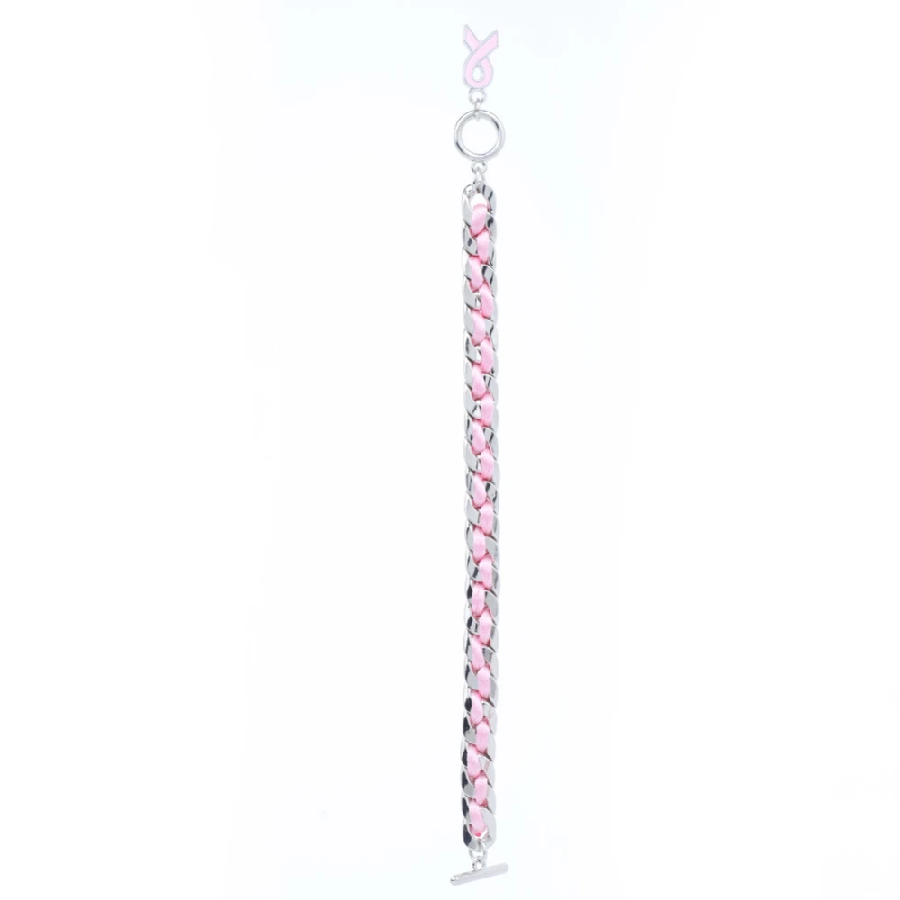 Fashionable Pink Alloy Chain Personality Woven Bracelet Jewelry (Pink Alloy)