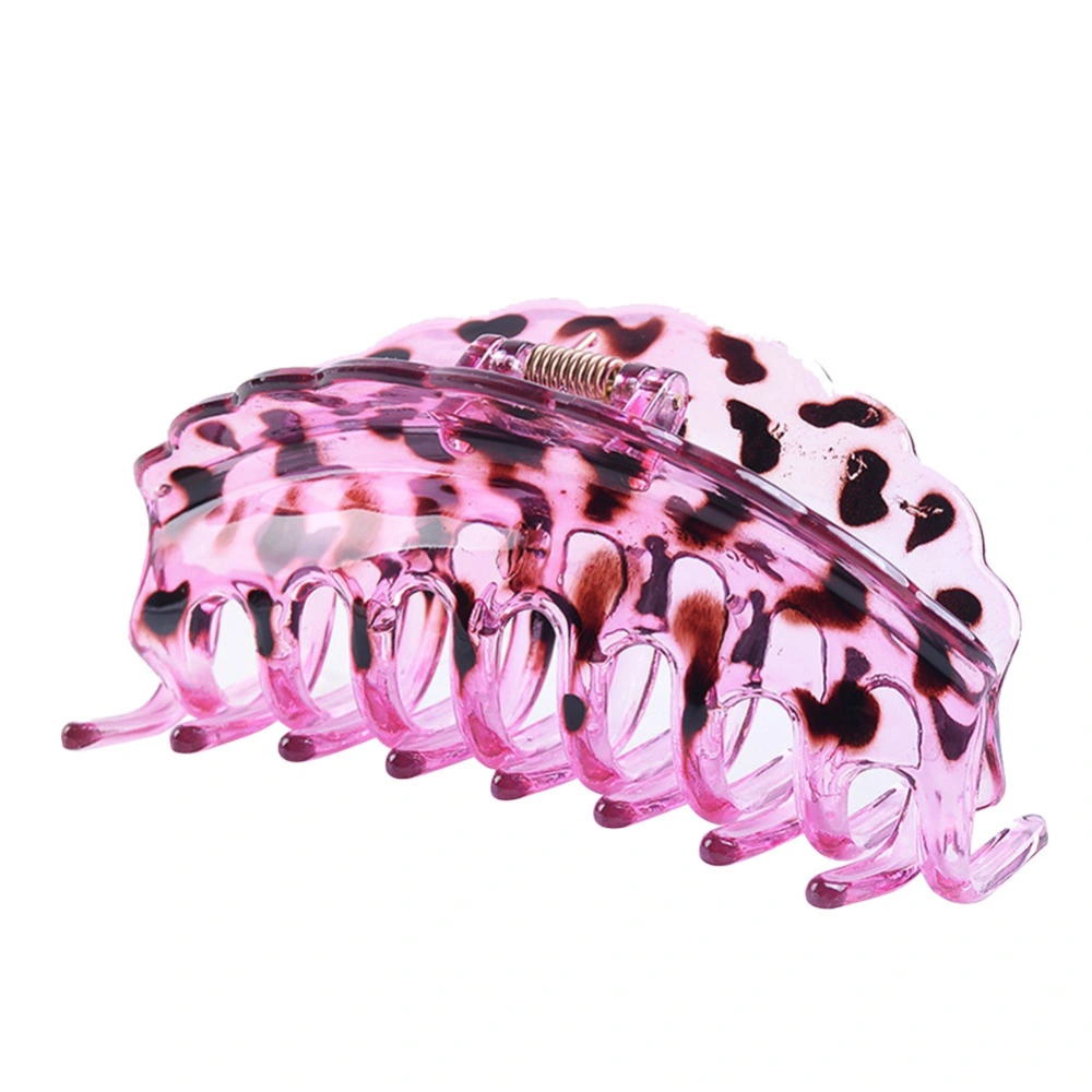 Fashionable Women Girl Resin Leopard Hair Clip Hair Claw Jaw Clip Accessories(Purple #4)