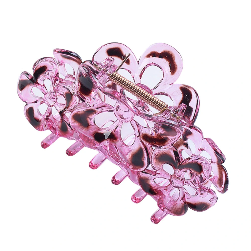 Fashionable Women Girl Resin Leopard Hair Clip Hair Claw Jaw Clip Accessories(Purple #2)