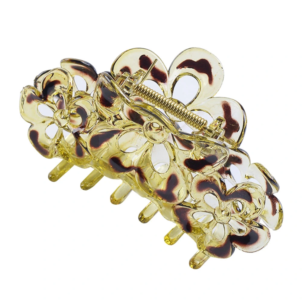 Fashionable Women Girl Resin Leopard Hair Clip Hair Claw Jaw Clip Accessories(Yellow #2)