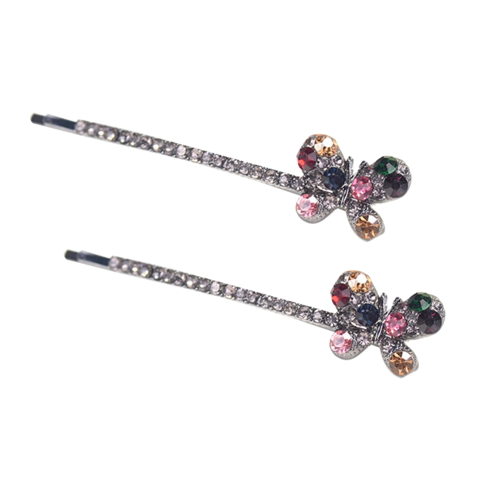 1 Pair Fashionable Women Alloy Rhinestones Hair Clip Hairpins Hair Accessory(CHG-1422)