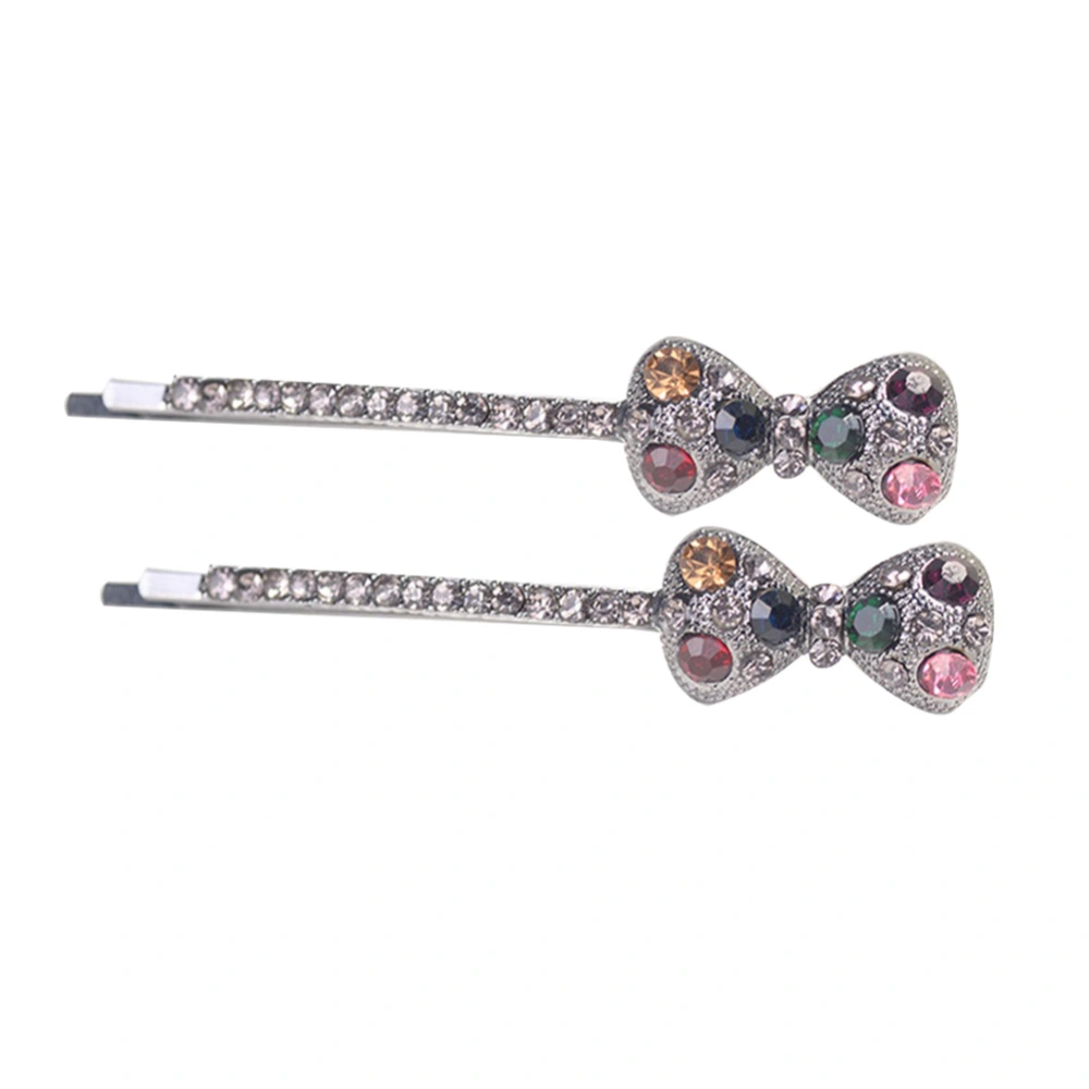 1 Pair Fashionable Women Alloy Rhinestones Hair Clip Hairpins Hair Accessory(CHG-1423)