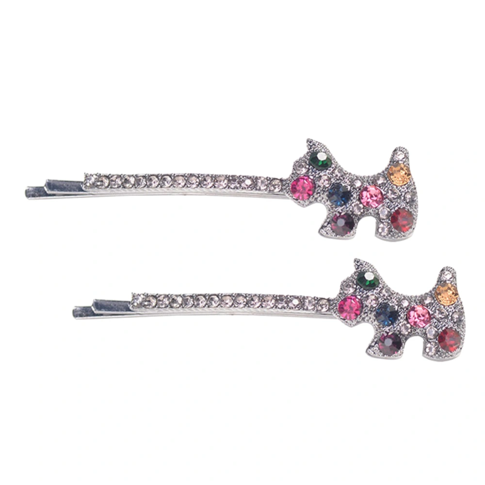 1 Pair Fashionable Women Alloy Rhinestones Hair Clip Hairpins Hair Accessory(CHG-1426)