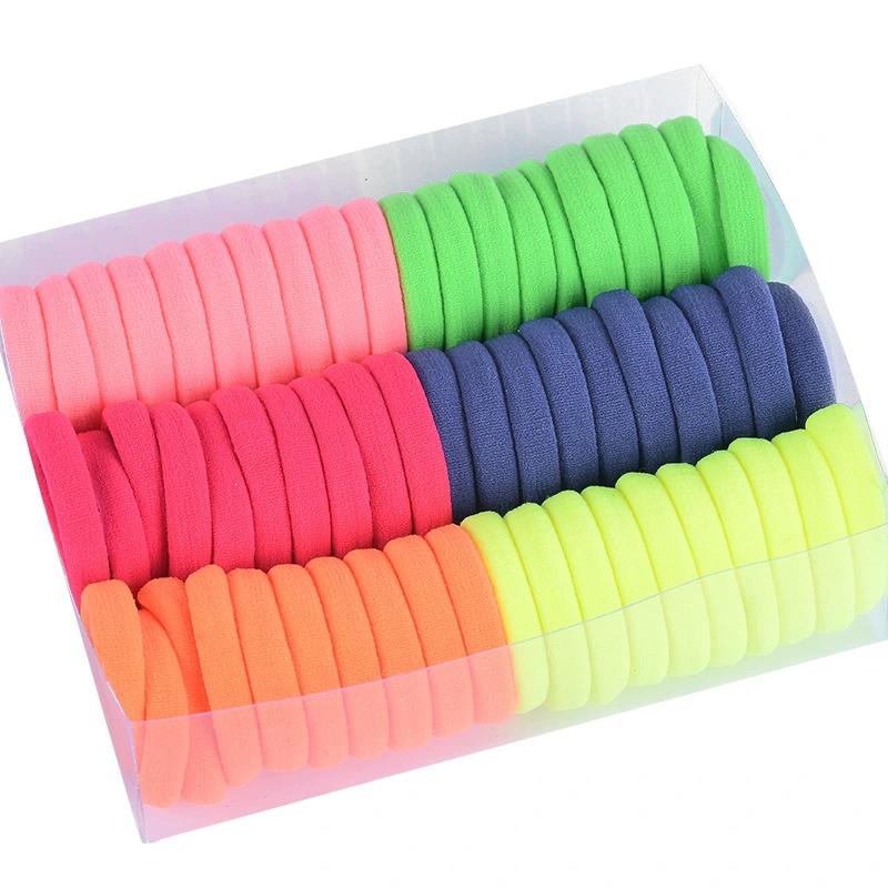 60pcs Small Ponytail Holder Elastic Rope Hairband Hair Accessories Jewelry (Light Mixed)