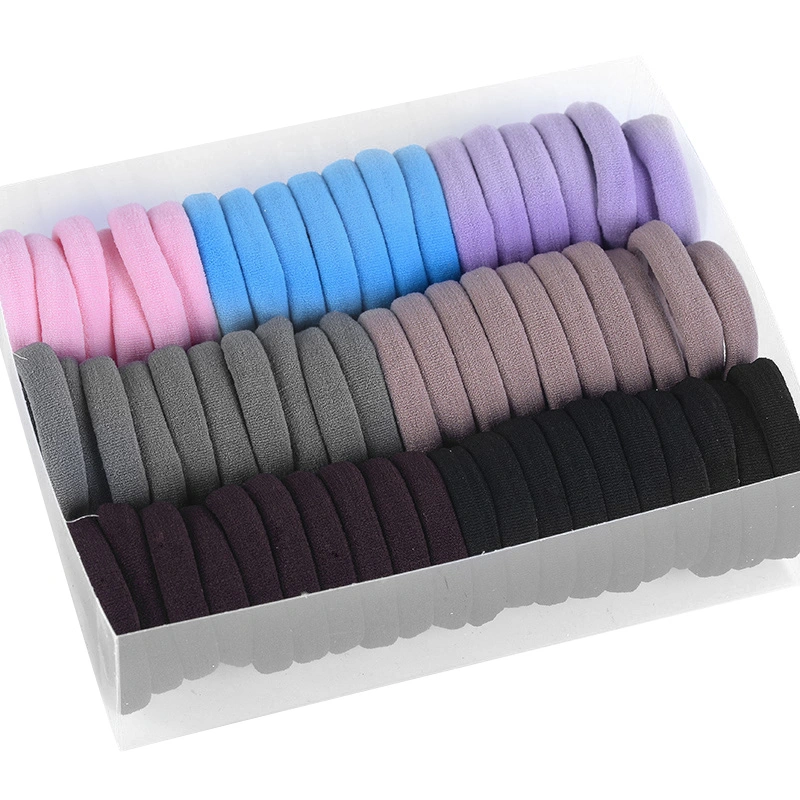 60pcs Small Ponytail Holder Elastic Rope Hairband Hair Accessories Jewelry (Dark Mixed)