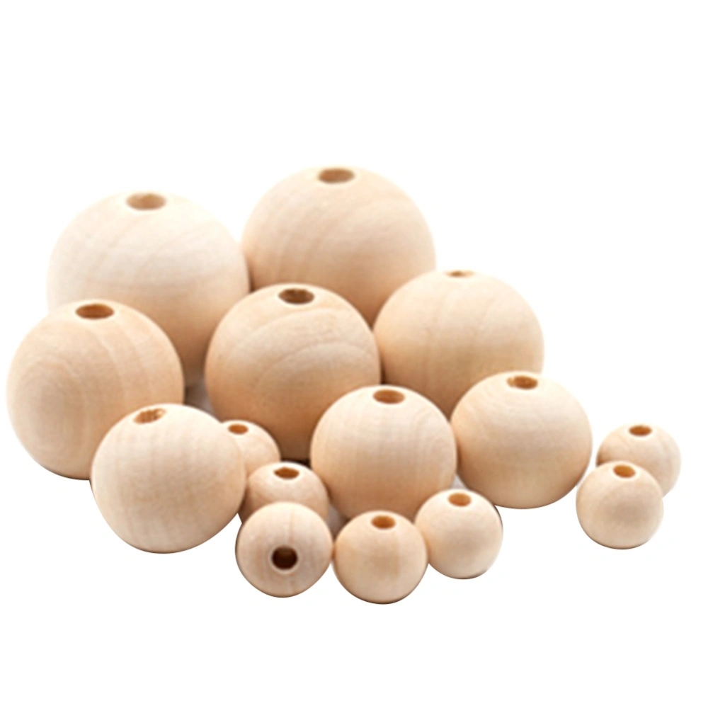 50 Pcs Wooden Beads Round Wood Beads with Hole for Jewelry Making Home Decor DIY Craft 12mm Size 3mm ID