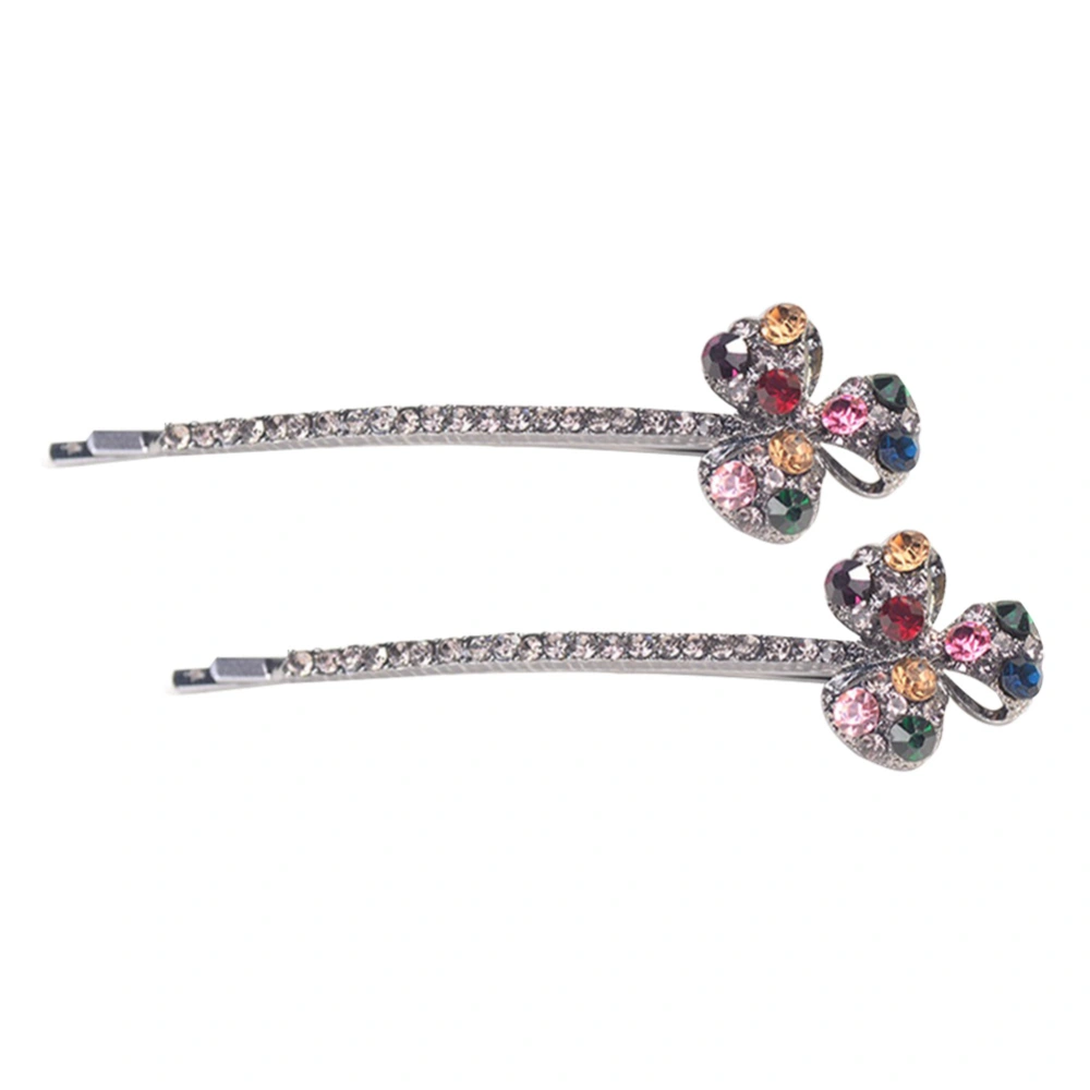 1 Pair Fashionable Women Alloy Rhinestones Hair Clip Hairpins Hair Accessory(CHG-1424)