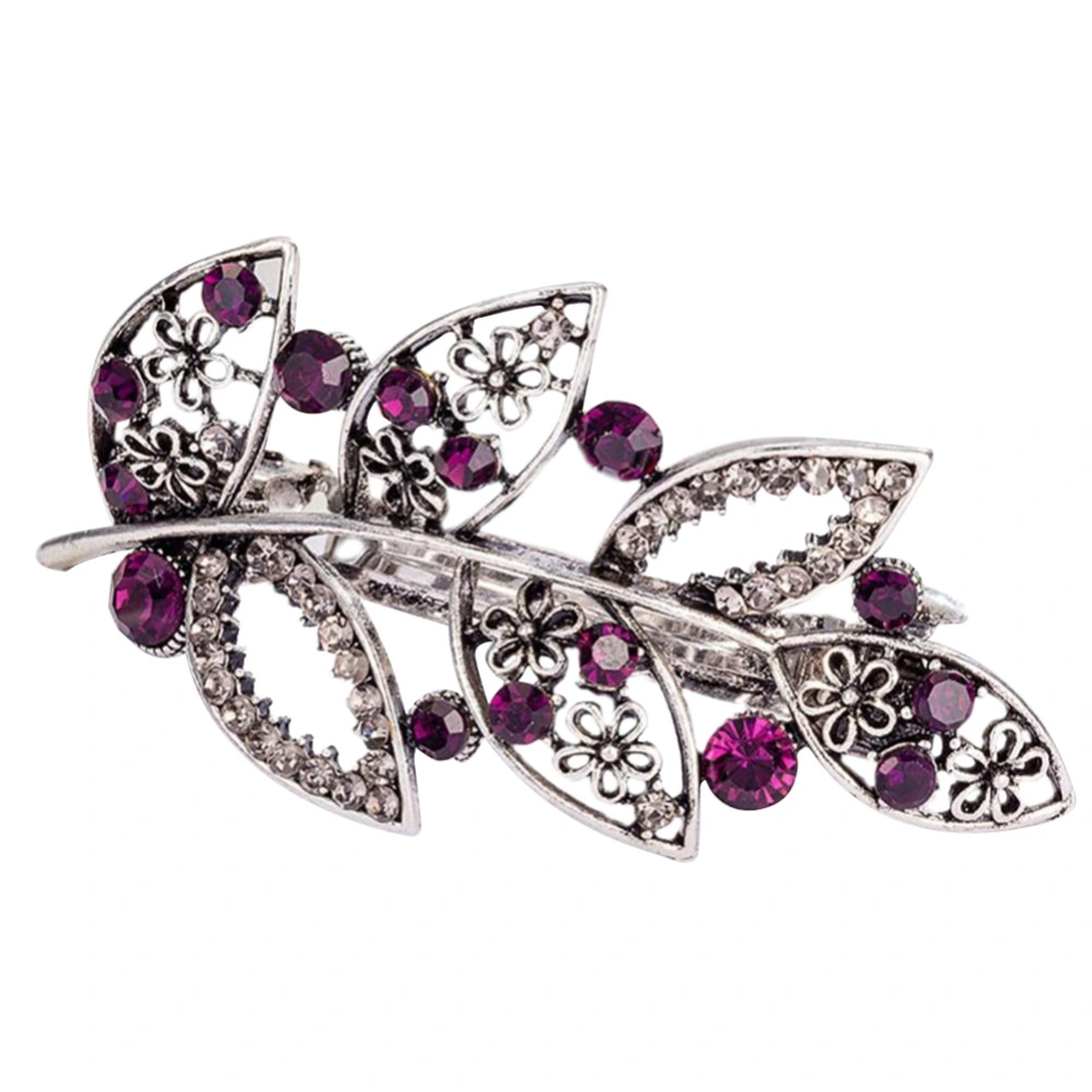 Trendy Rhinestone Electroplated Hair Clip Pin Women Girl Exquisite Barrette Accessories(#7)