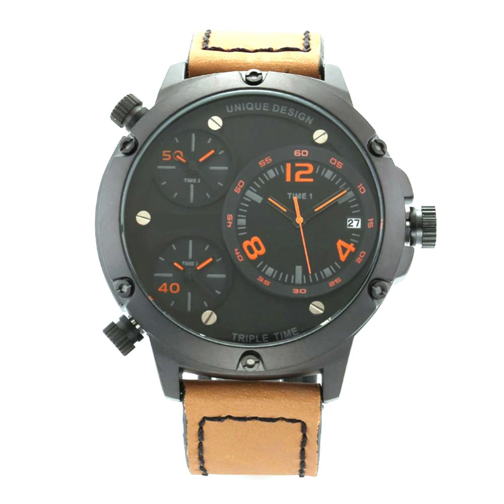 Watch for Man Formal Informal Durable Quartz Wristwatch Calendar Time(3#)