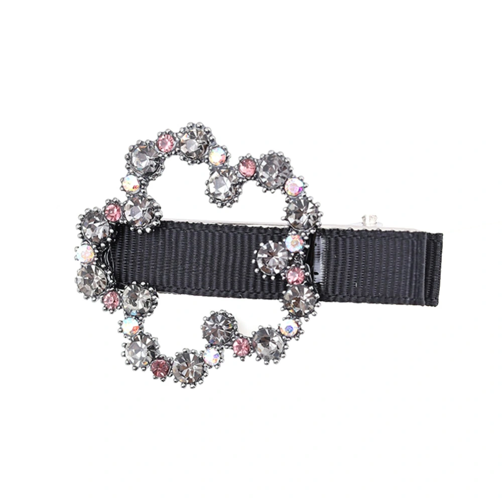 Fashionable Rhinestones Alloy Duck Clip Women Hair Clip Hairpins Hair Accessory(1524 LightGray)