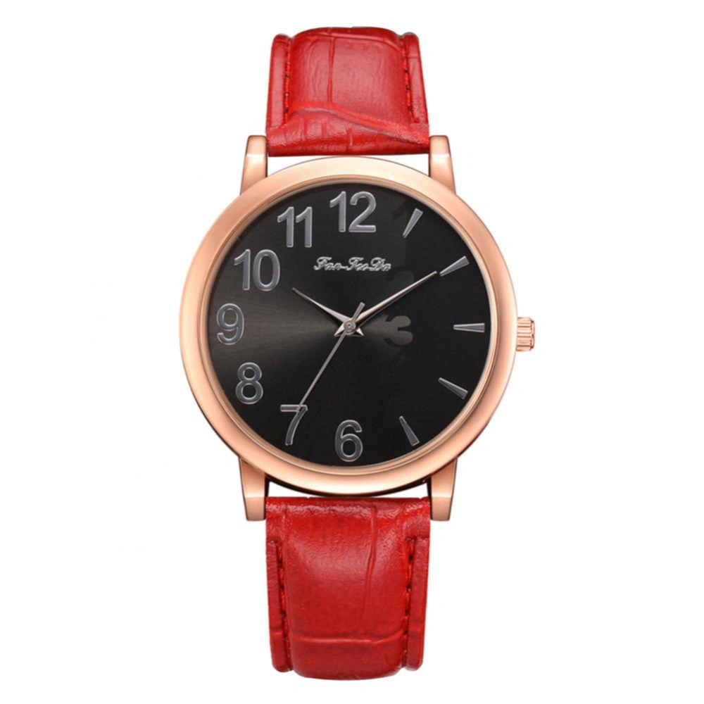 FADTEEDA Beautiful Fashionable Watch with Buckle Belt for Students Quartz Wristwatch(Red)