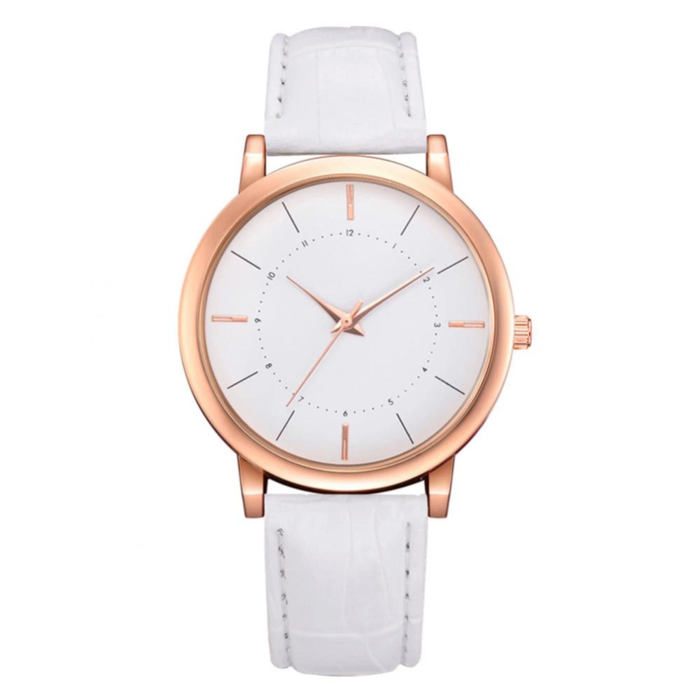 FANTEEDA Women Ladies Fashionable Elegant Quartz Movement Watch Wristwatch (white)