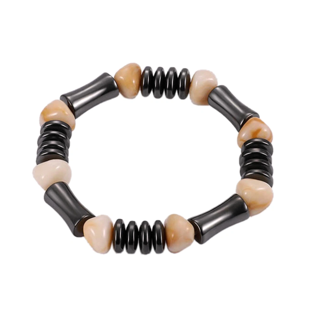 Bamboo Joint Shape Magnetic Therapy Hematite Resin Bracelet Weight Loss Bangle Jewelry Gift